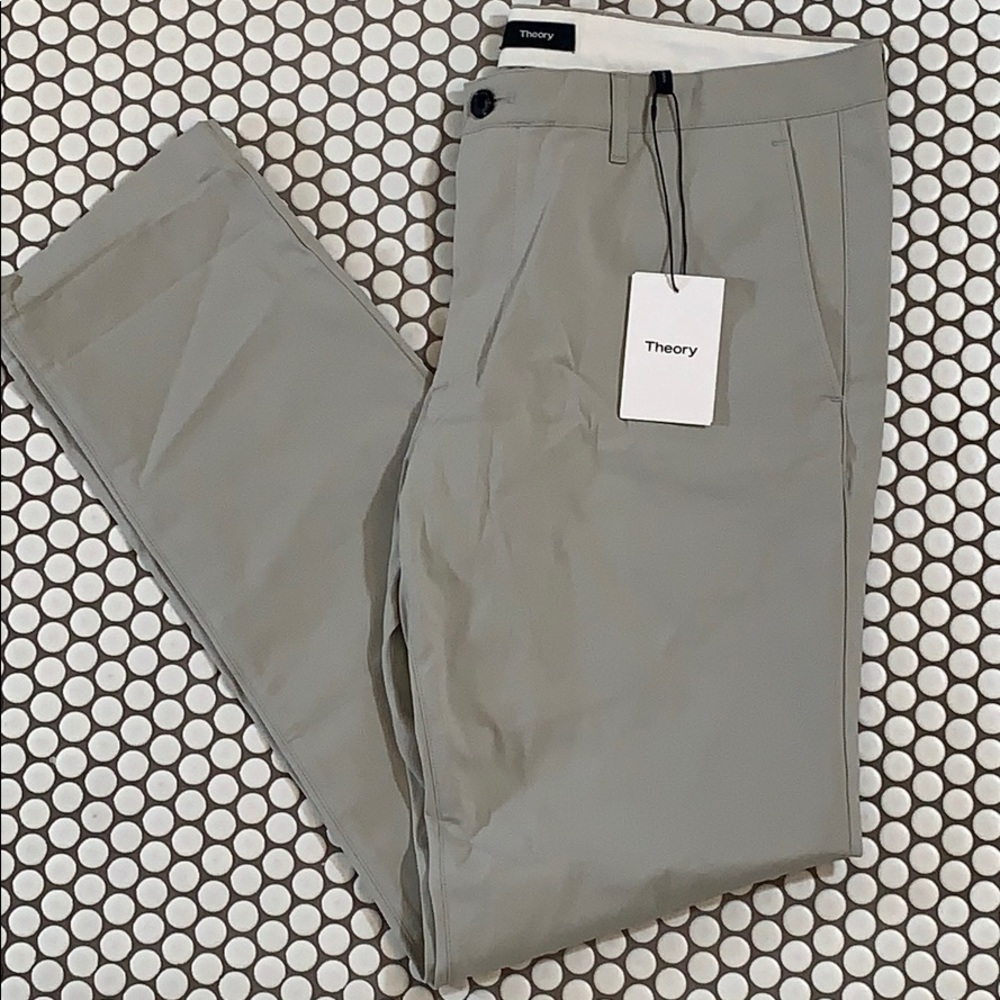 Theory Zaine pants color white stone